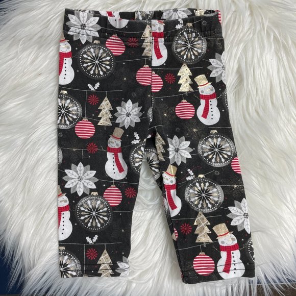 Rare Editions Christmas Snowman Joy Applique Outfit Set - Size 6 Months - Picture 7 of 10